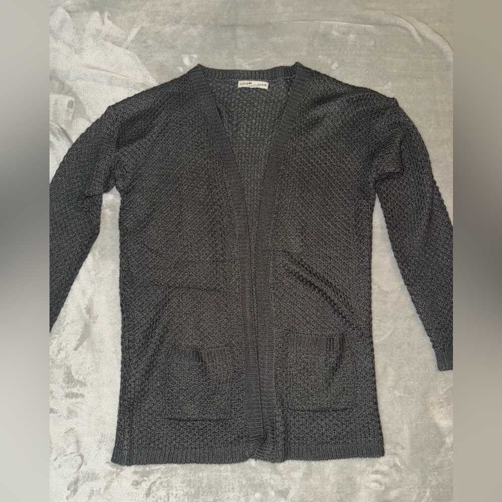 Cozy Queen Gray Women's Cardigan Sweater - Picture 8 of 10